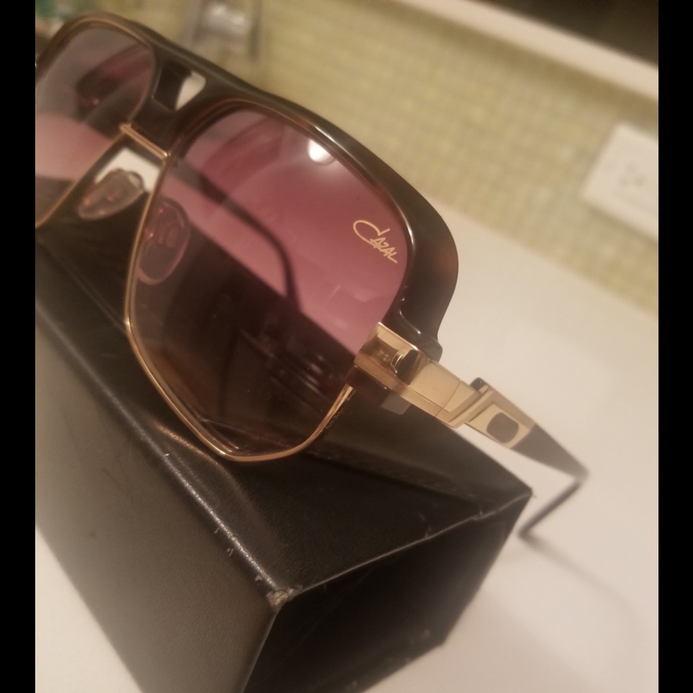 Cazal Legend 672 Brown/Gold Sunglasses 59mm